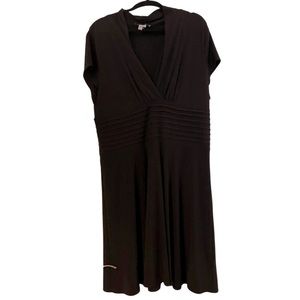 XL Lana Lee midi black stretch fitted dress